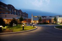THW | Marquette | Entry Drive at Night Time | Senior Living Design